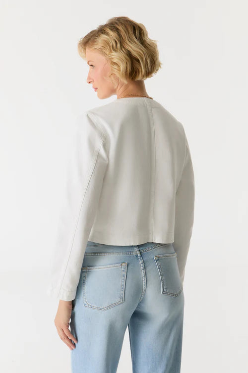 Betty – Denim Long Sleeve Jacket – White