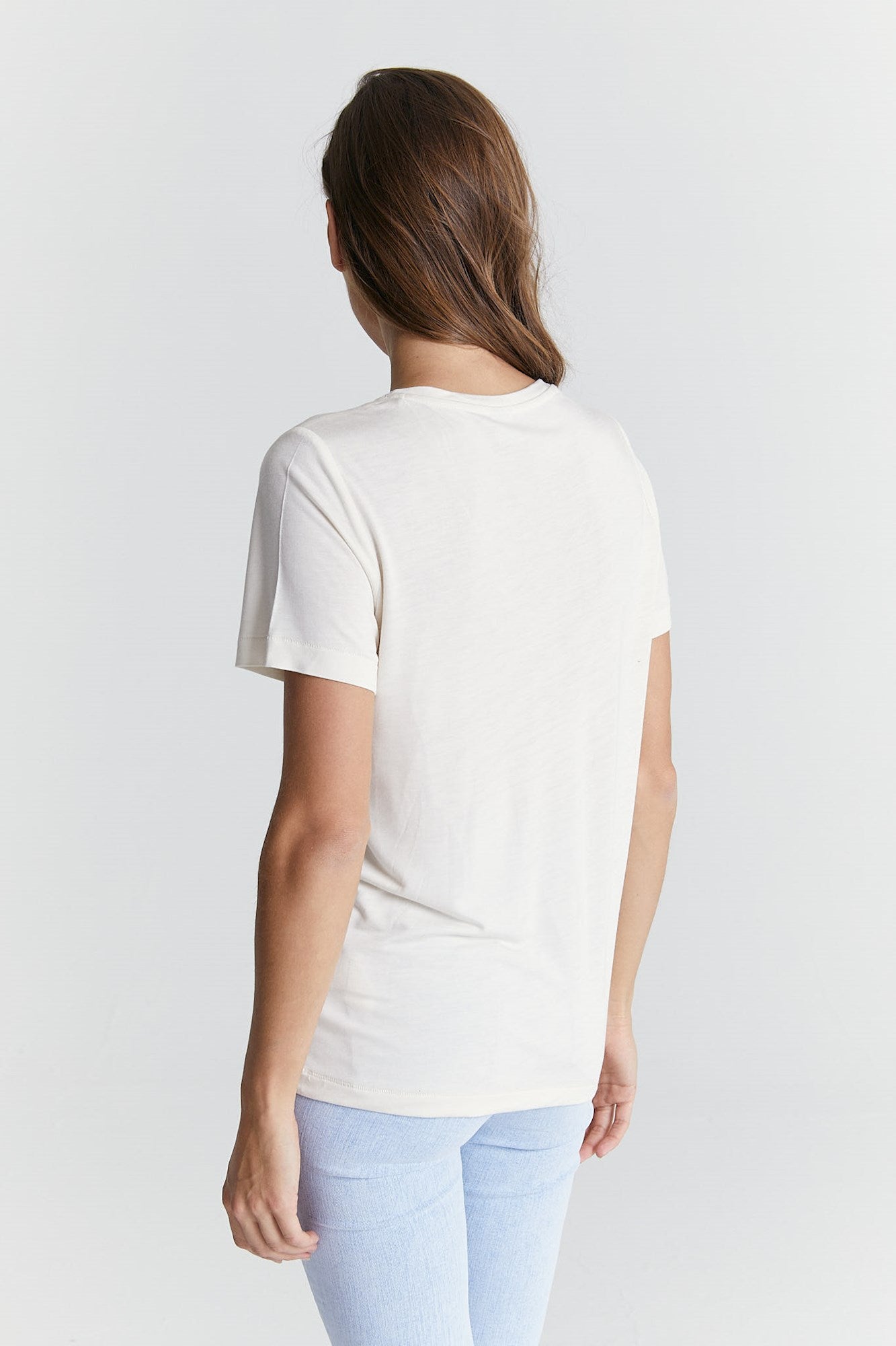 Luna - V Neck Short Sleeve - Off White