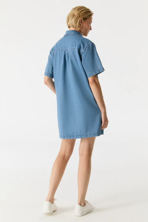 Nelly - Mini Dress - Medium Blue