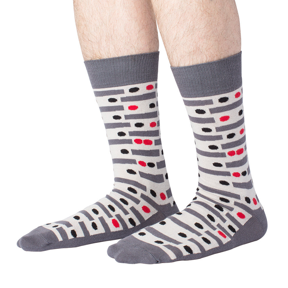 Red Dot Socken - Grau/Rot
