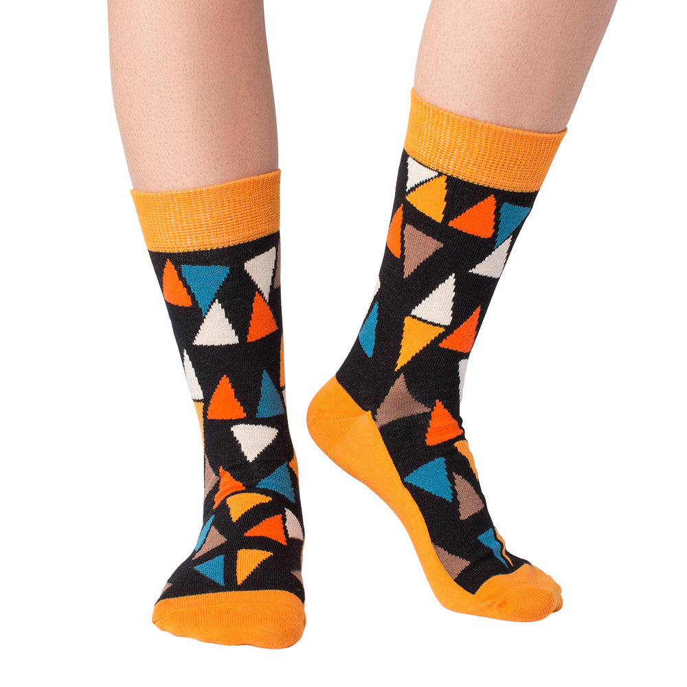 Tri Socks - Orange/Print
