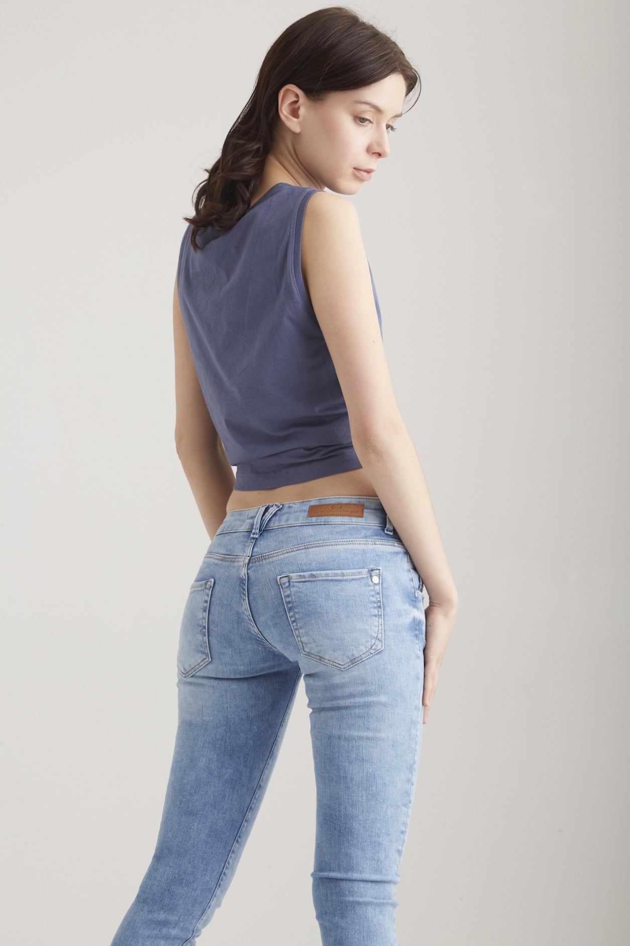 Allissa - Skinny Cropped Jeans - Hellblau