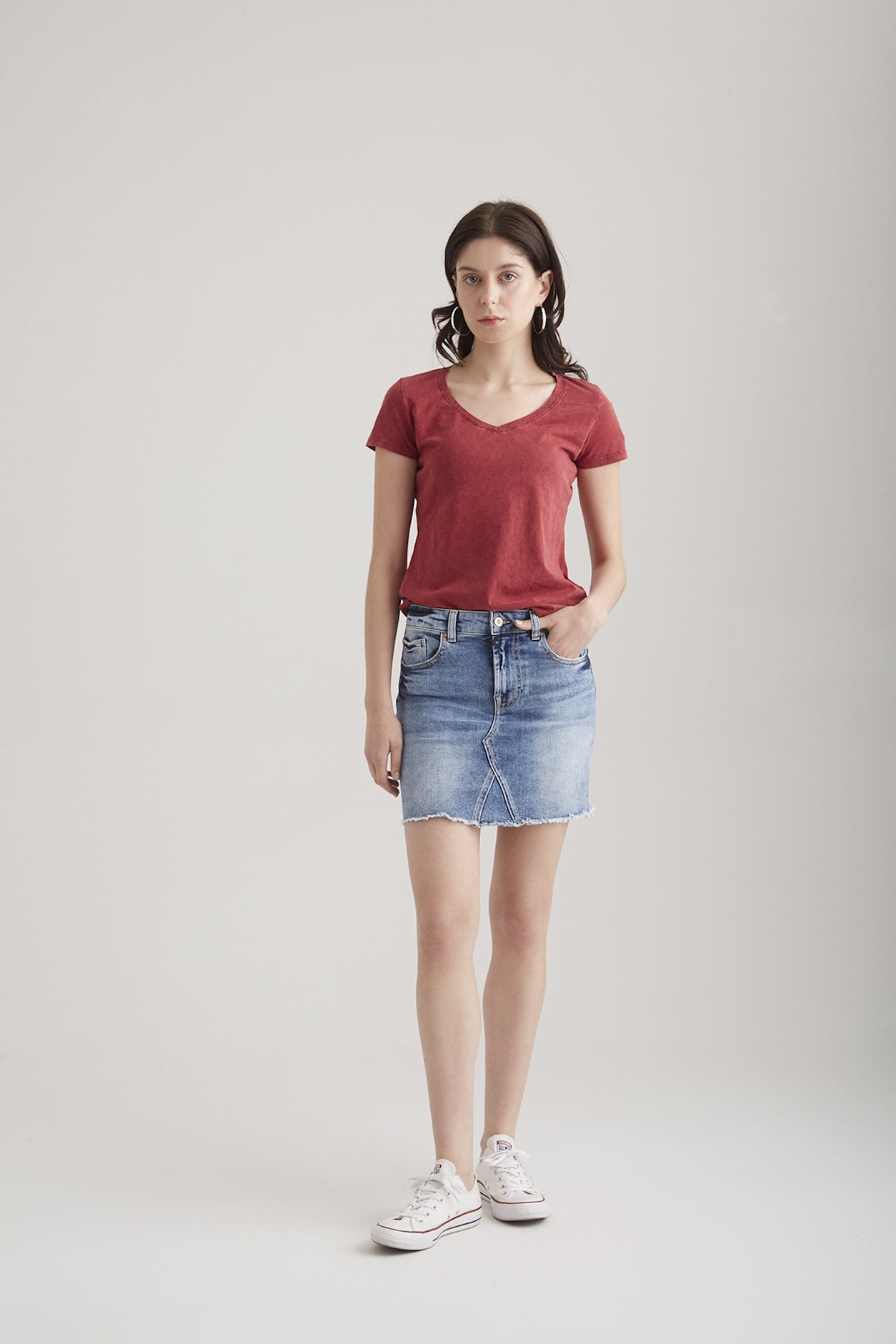 Amber - Skirt Jeans- Ocean Blue