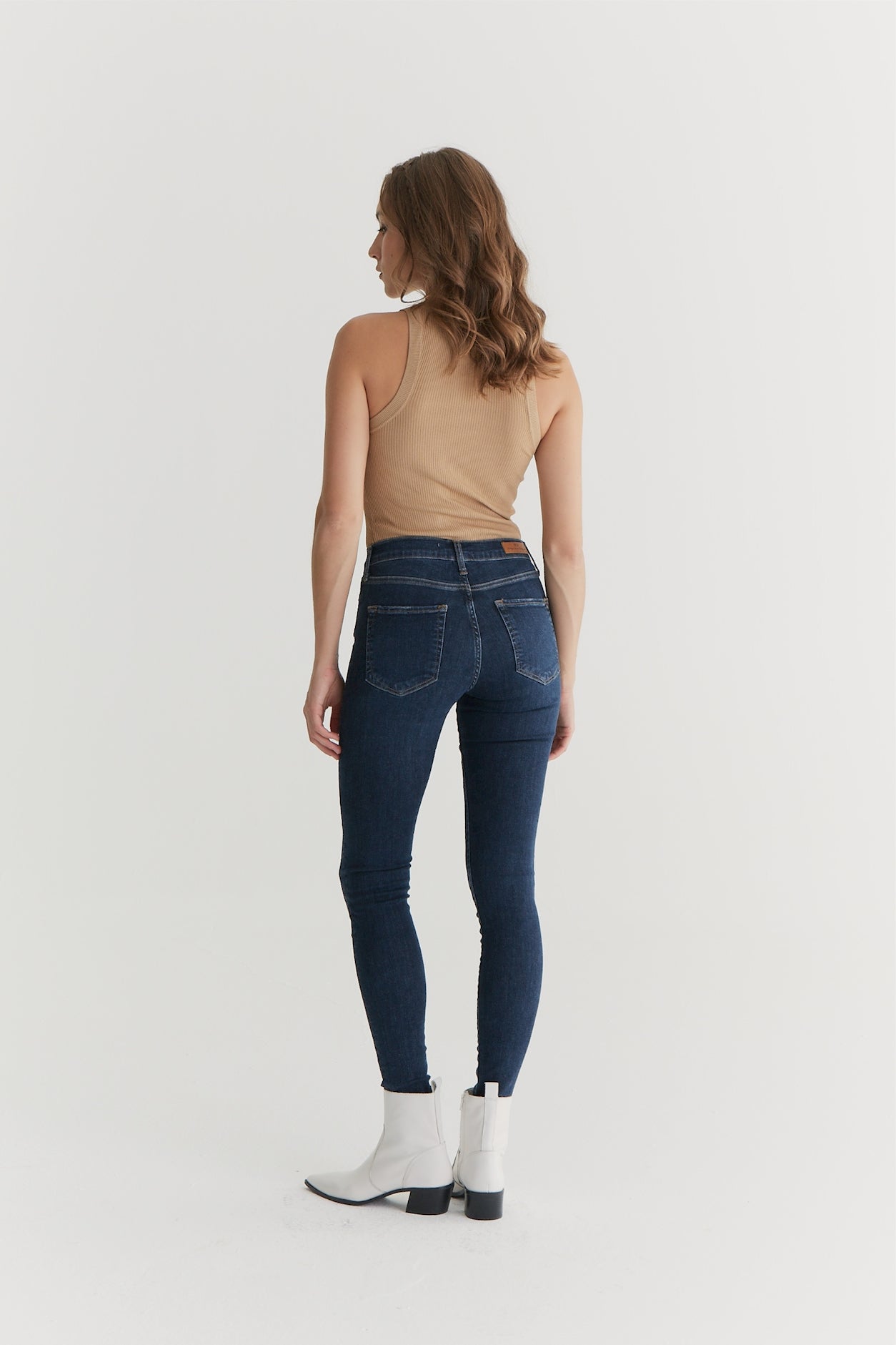 Sophia - High Waist Super Skinny - True Blue