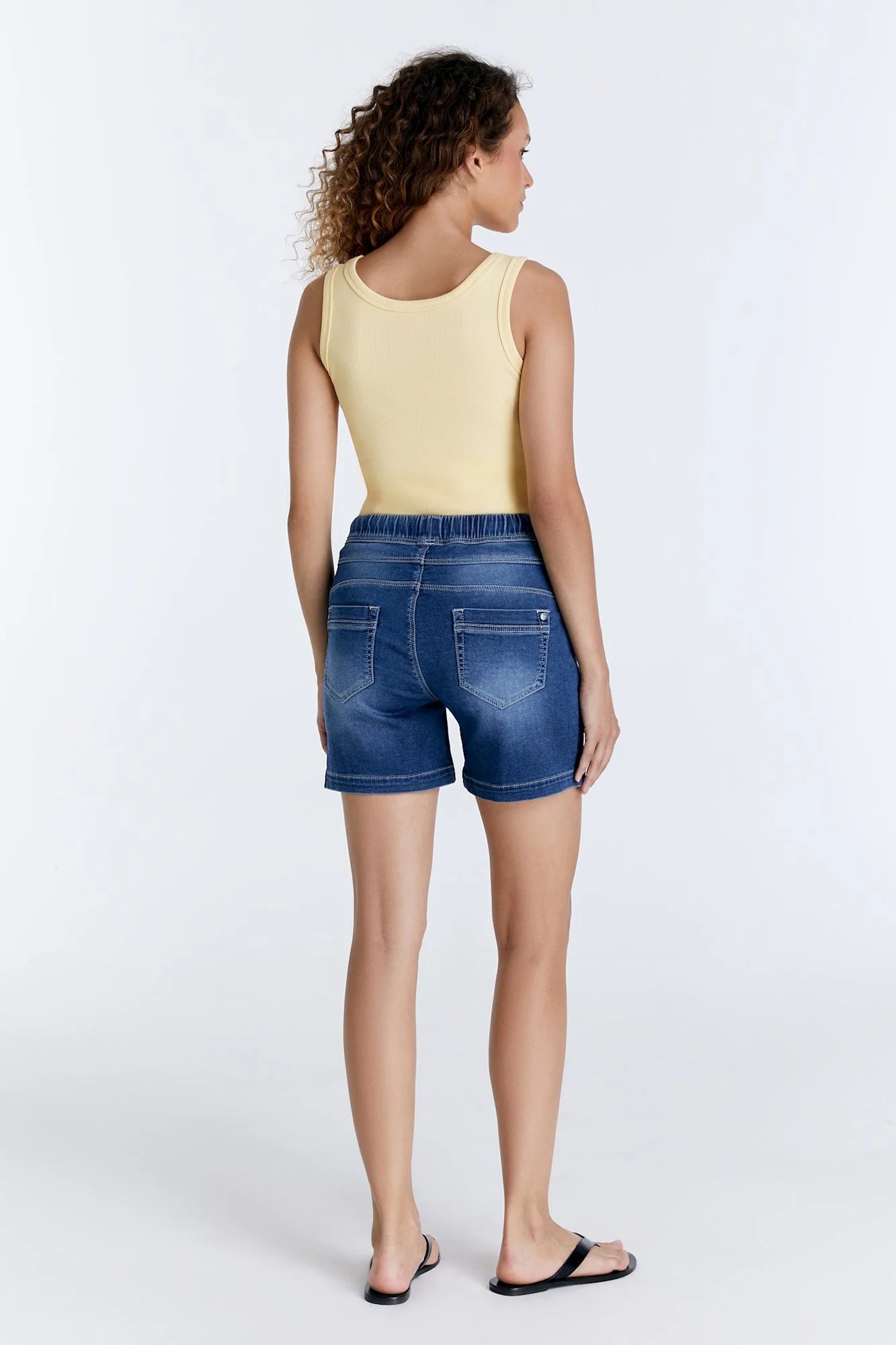 Alice - Jogger Short - Medium Blue Denim