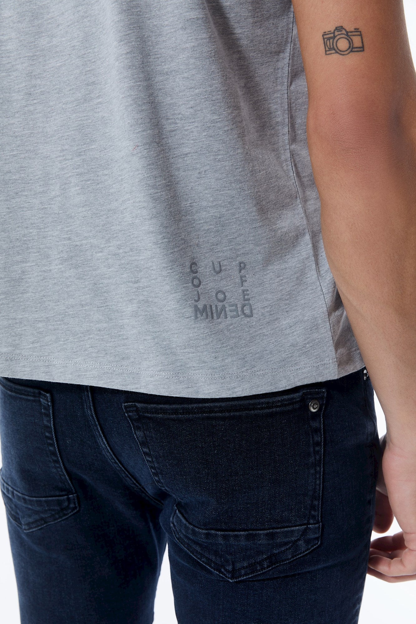 Fin - T-shirt - Grey Melange