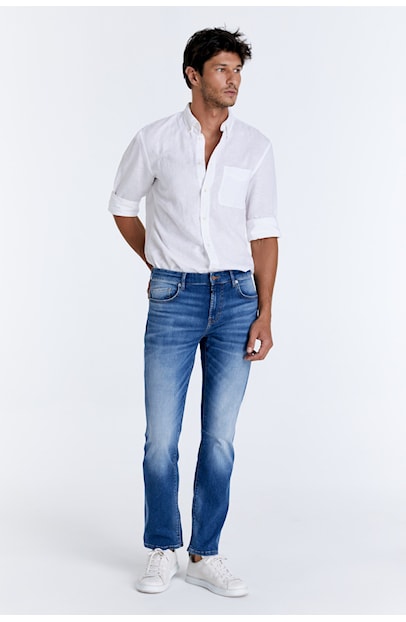 Lance – Straight Fit Jeans – Mittelblau