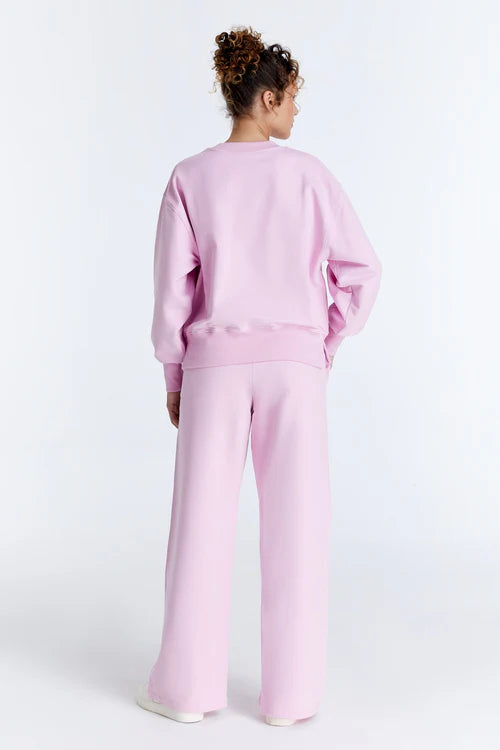 Lea - Elastic Waist Pants - Lavender