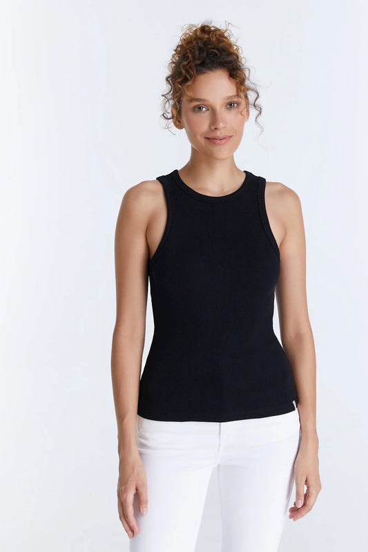 Liv - Crew Neck Tanktop - Black