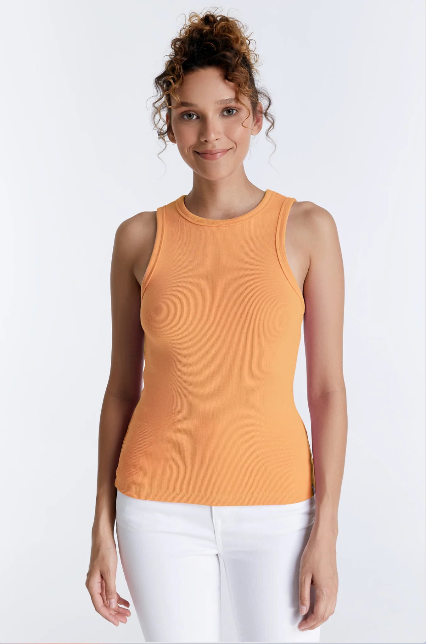 Liv - Crew Neck Tanktop - Tangerine