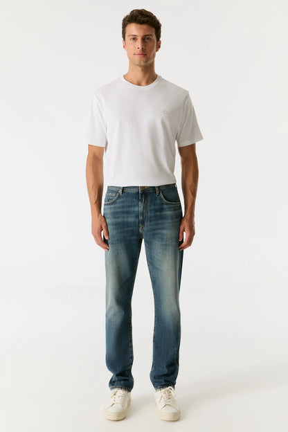 Marcel - Tapered 5 Pocket Jeans - Dark Blue