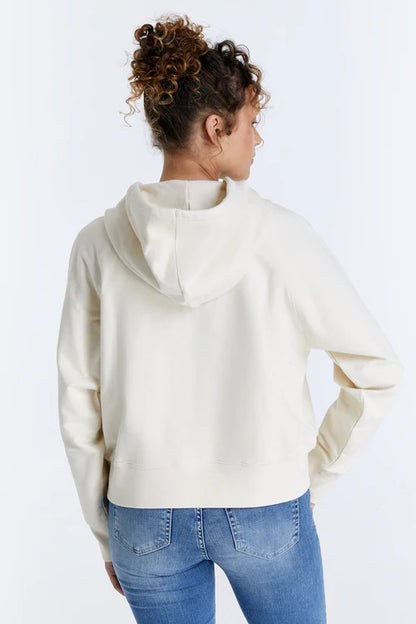 Maya - Crew Neck Zipped Sweatshirt - Off White