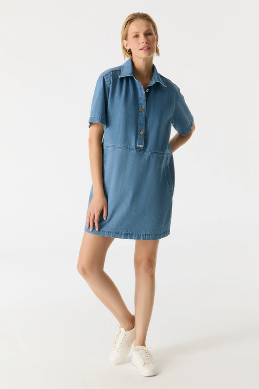 Nelly - Mini Dress - Medium Blue