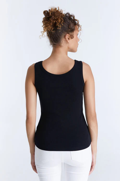 Olivia - Crew Neck Tanktop - Black