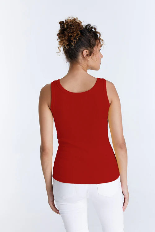 Olivia - Crew Neck Tanktop - Red