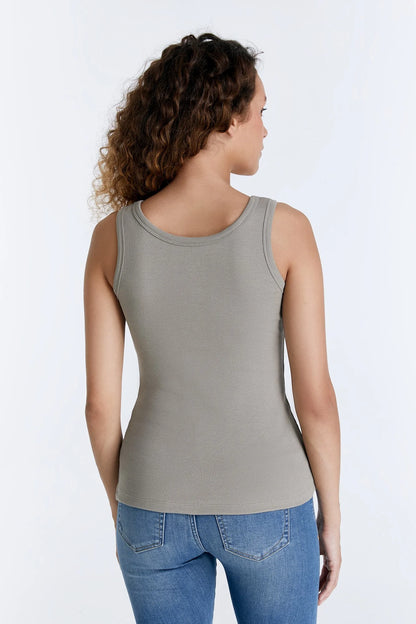 Olivia - Crew Neck Tanktop - Sage