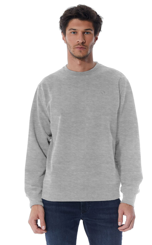 Tom – Langarm-Sweatshirt mit Rundhalsausschnitt – Graumeliert