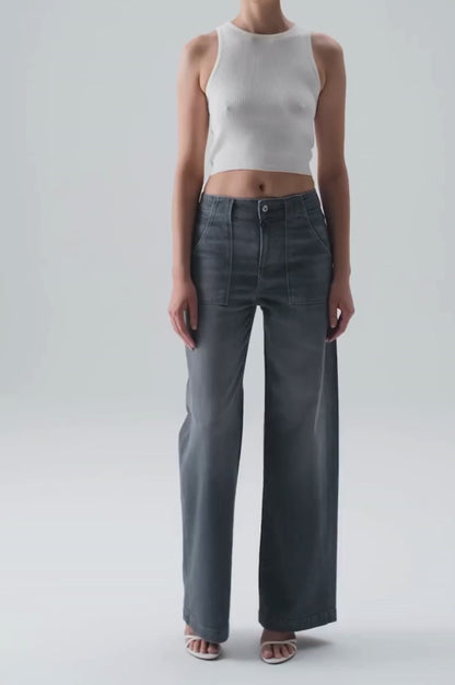 Lulu - High Waist Baggy Jeans - Grey Vintage