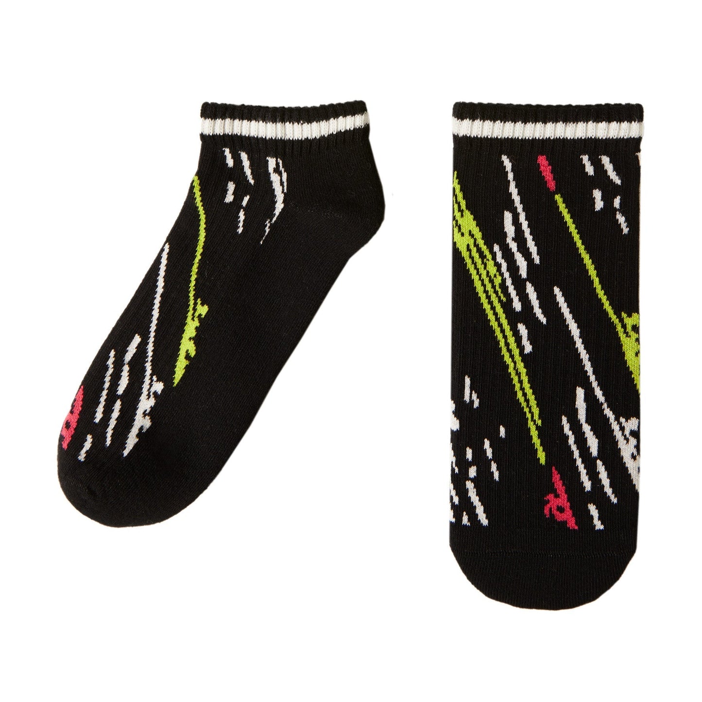 Falling Performance Ankle Socks - Black/Print