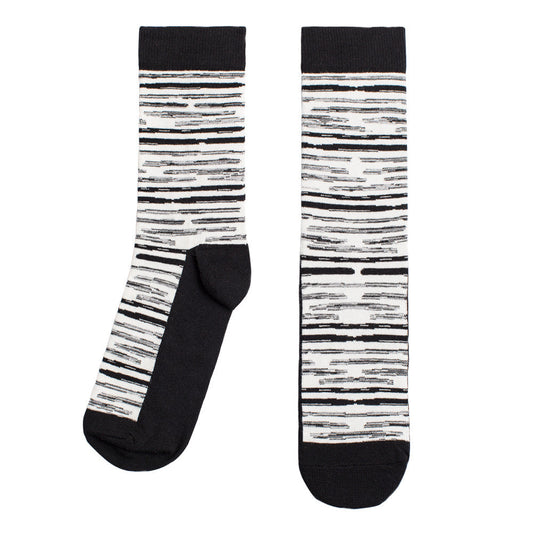 Blurry Socks - Black/White