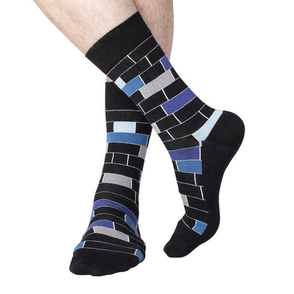 Block Socks - Black/Blue
