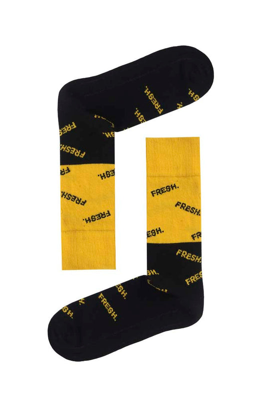 Gelbe frische Socken - Gelb/Schwarz
