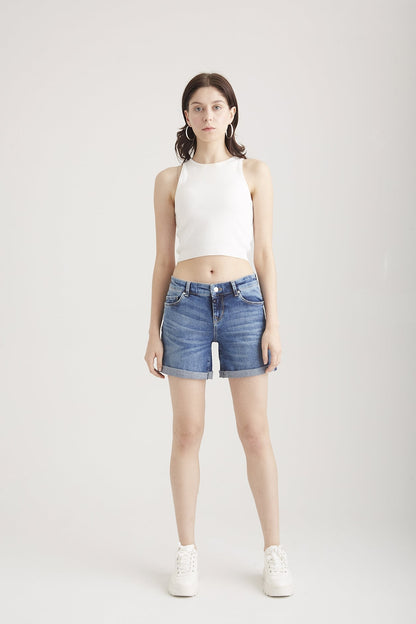 Emma - Denim Short - Deep Blue