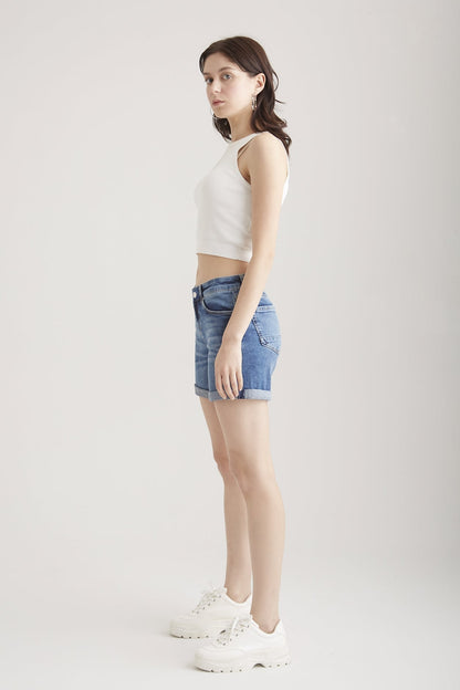 Emma - Denim Short - Deep Blue