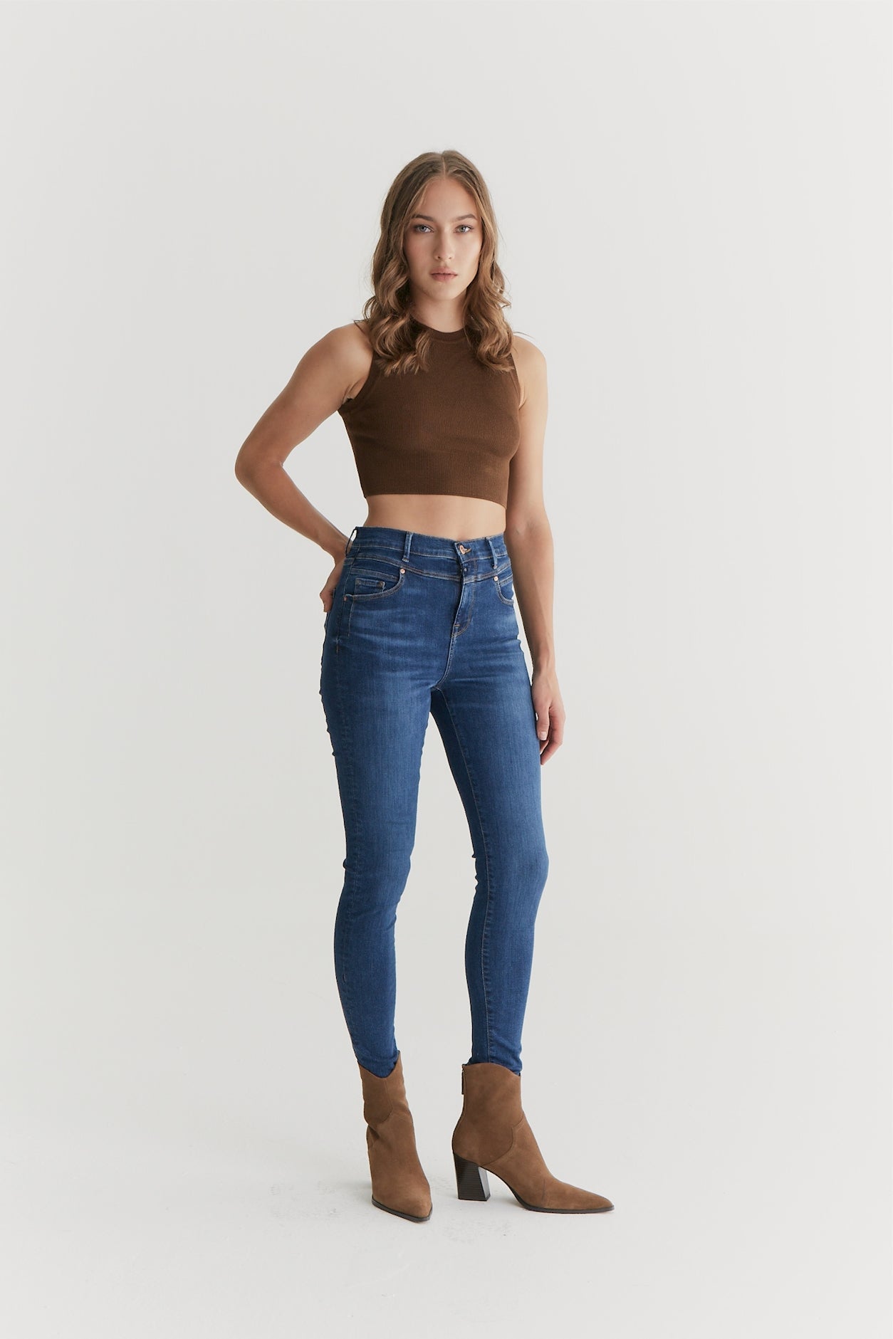 Lisa – Ultra High Waist Skinny Jeans – Dunkelblau